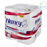 دستمال توالت حجیم شده 8 قلو نانسی