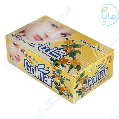 صابون حمام  زرد 6 عددی 130 گرمی گلنار