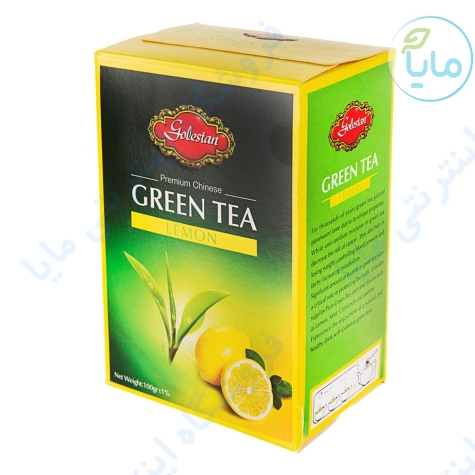 چای سبز  با لیمو 100  گرمی گلستان